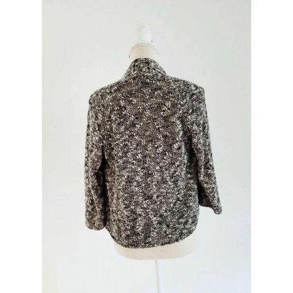 Eileen Fisher Heather Grey Multi Linen Blend Open Cardigan PM Medium Petite - Picture 3 of 10